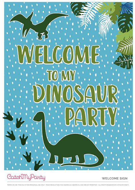 Dinosaur Birthday Party Printables Free